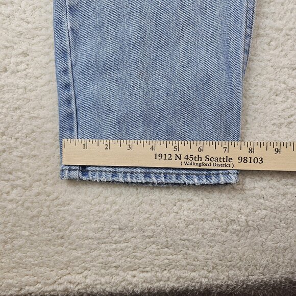 Lee Jeans Mens 34x32 Y2K Blue Denim Light Stone Wash Regular Fit Distressed Norm - Picture 12 of 16
